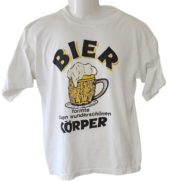 Vintage "Bier" Formed this beautiful Body T Shirt Men's Large See measurements - Picture 1 of 6